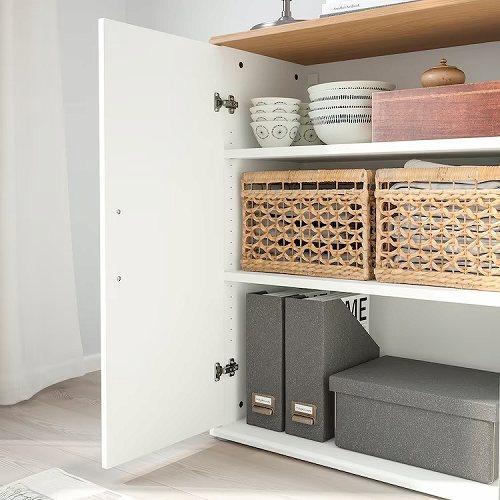 イケア（IKEA） キャビネット 扉付 ホワイト 70x90cm m00508857