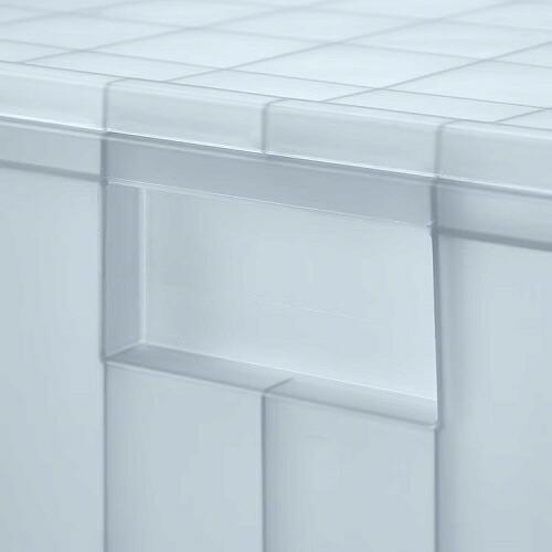 イケア（IKEA） 収納ボックス ふた付き 透明 グレーブルー 16 . 5x16
