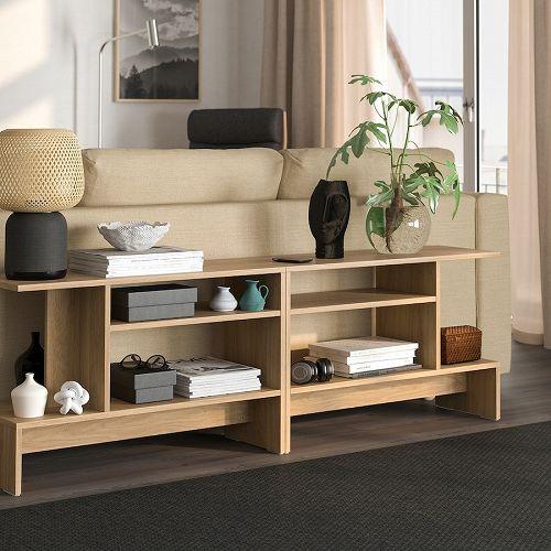 イケア（IKEA） サイドテーブル オーク調 80x31cm m00541423 HOLMERUD
