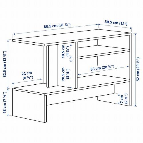 イケア（IKEA） サイドテーブル オーク調 80x31cm m00541423 HOLMERUD