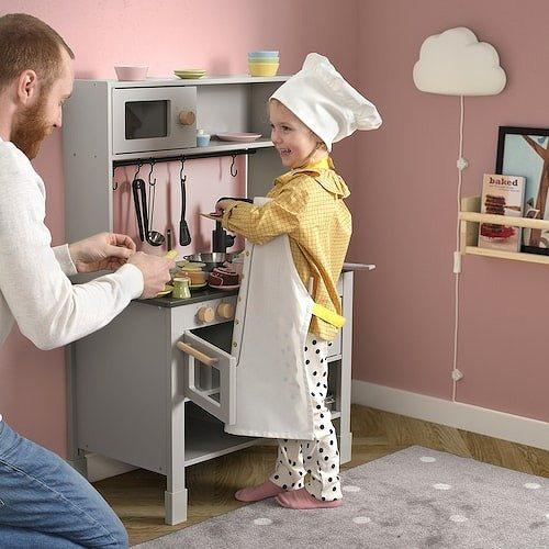 イケア（IKEA） スィルトルト 子ども用キッチン グレー 68x40x100
