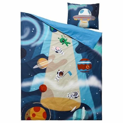イケア（IKEA） 掛け布団カバー 枕カバー 宇宙 ブルー 150x200 50x60cm