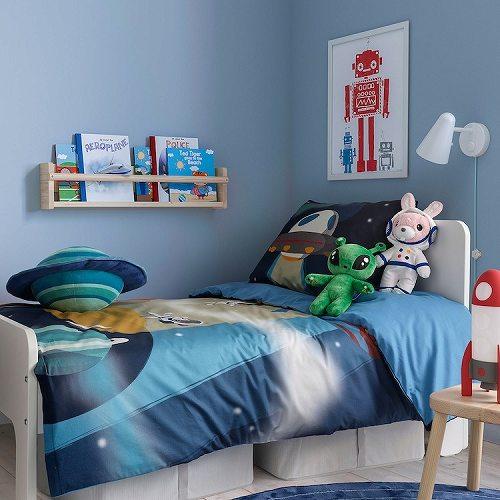 イケア（IKEA） 掛け布団カバー 枕カバー 宇宙 ブルー 150x200 50x60cm