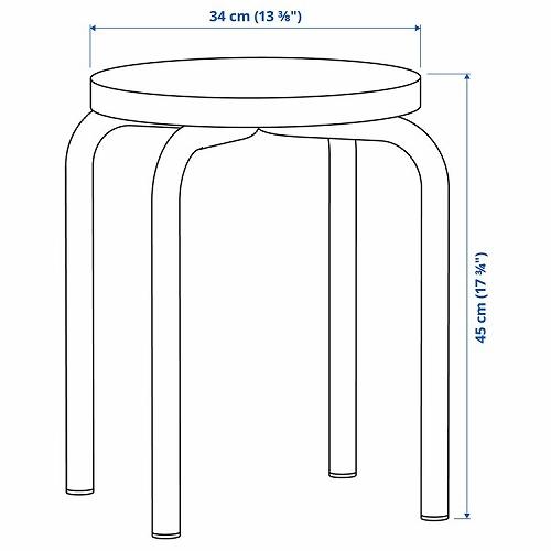 イケア（IKEA） スツール ライラック パイン材 m00560435 DOMSTEN