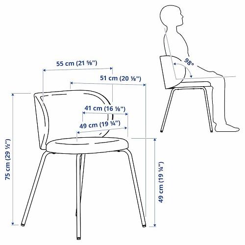 イケア IKEA チェア トネルード ブルー m00566748 KRYLBO クリルボー 