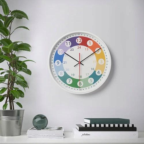 イケア（IKEA） 壁掛け時計 低消費電力 マルチカラー 28cm m00570335