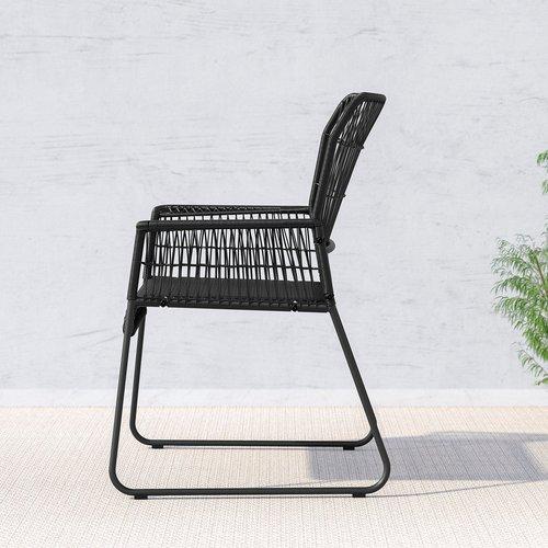 イケア（IKEA） チェア アームレスト付き 屋外用 チャコール m00575149