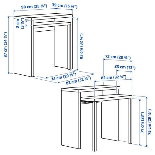 イケア（IKEA） 引き出し式デスク ホワイト 90x39/71cm m00590791