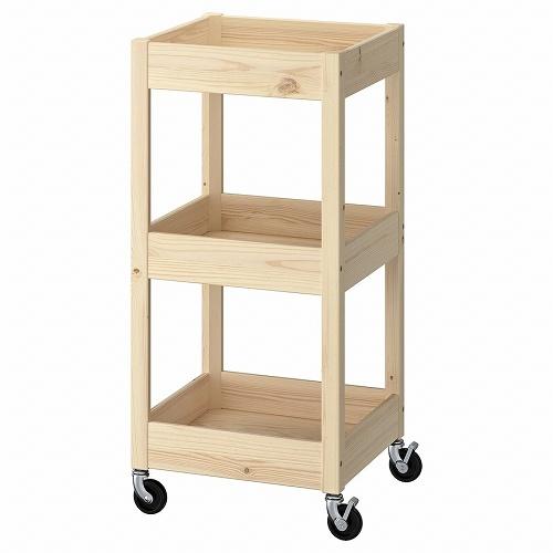 イケア（IKEA） ワゴン パイン材 38x38x82cm m00595741 LOSHULT