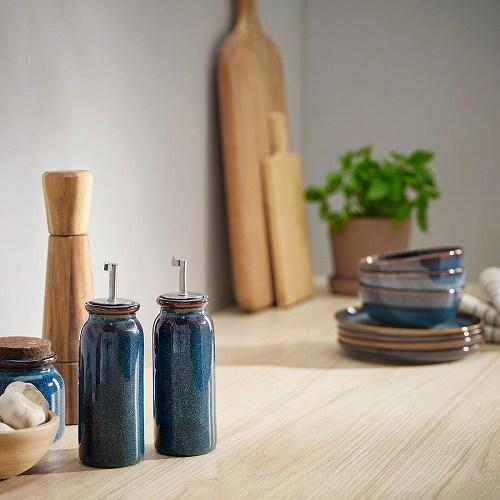 イケア（IKEA） オイル ビネガー ボトル ブルー 19cm m00596236