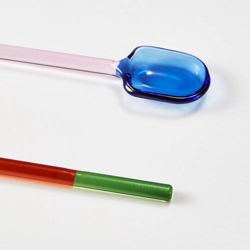 イケア（IKEA） スプーン2本セット ガラス/マルチカラー 16 cm