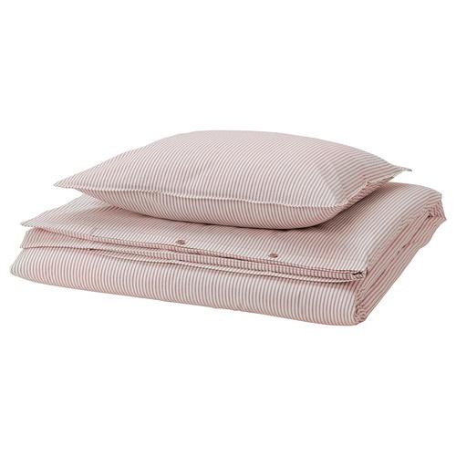 イケア（IKEA） 掛け布団カバー＆枕カバー グレー ホワイト/ストライプ