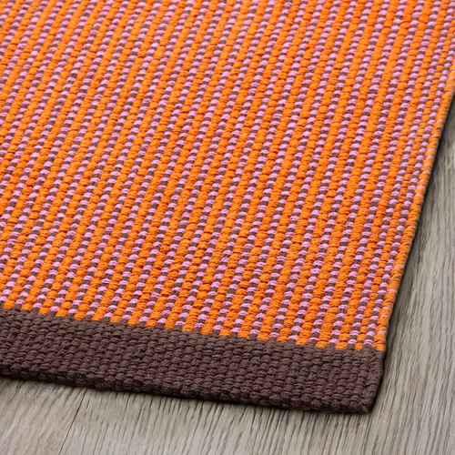 イケア（IKEA） ラグ 平織り ライトオレンジピンク 80x150cm m00623904