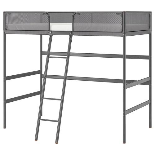 IKEA ロフトベッド イケア（IKEA） ロフトベッドフレーム ダークグレー 90x200cm