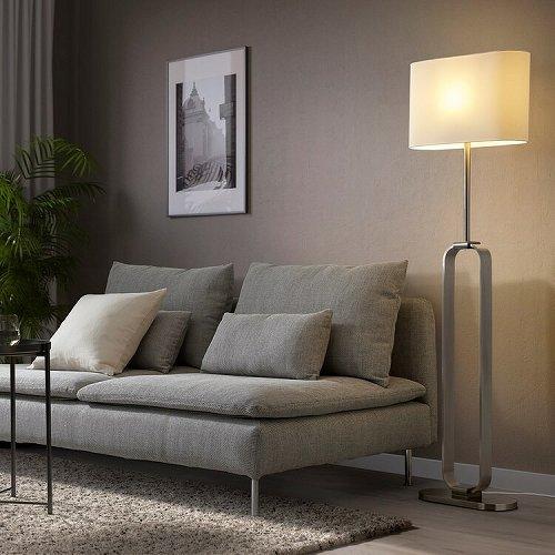 イケア（IKEA） フロアランプ ニッケルメッキ ホワイト 150cm 