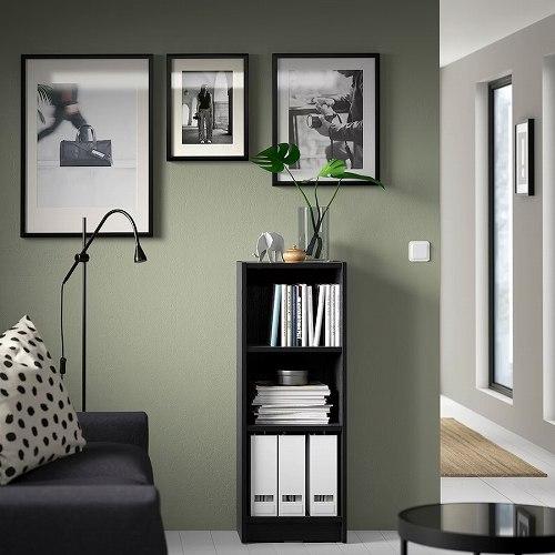 イケア（IKEA） 本棚 ブラック オーク調 40x28x106cm m10477332 BILLY