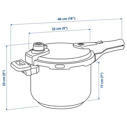 IKEA イケア 圧力鍋 ステンレススチール 6l m10483149 IKEA 365+の画像
