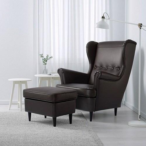 イケア（IKEA） オットマン グラン ボームスタード ダークブラウン 