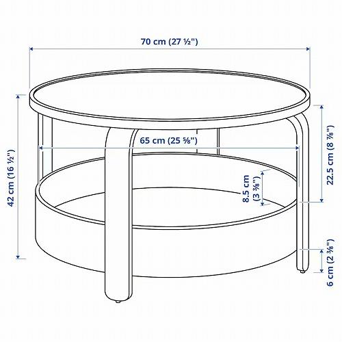 イケア（IKEA） コーヒーテーブル ブラック 70cm m10500356 BORGEBY
