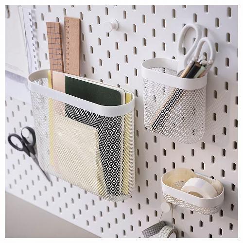 イケア（IKEA） 収納バスケット3個セット ホワイト m10517762 SKADIS