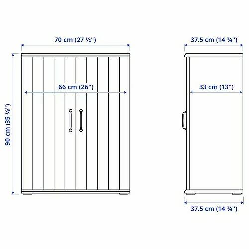 イケア（IKEA） キャビネット 扉付 ブラックブルー 70x90cm m10520359
