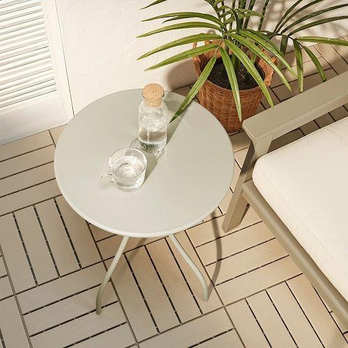 イケア（IKEA） サイドテーブル ライトグレーベージュ 46cm m10578977