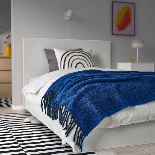 イケア（IKEA） ブランケット ブルー 130x170cm m10584624 KLIPPOXEL