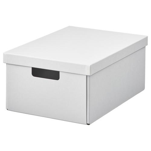 IKEA ホワイト収納ラック イケア（IKEA） 収納ボックス ふた付き ホワイト 25×35×16cm m10596924