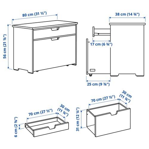 イケア（IKEA） 収納ベンチ グレー 80×38×56cm m10599324 KALLSO