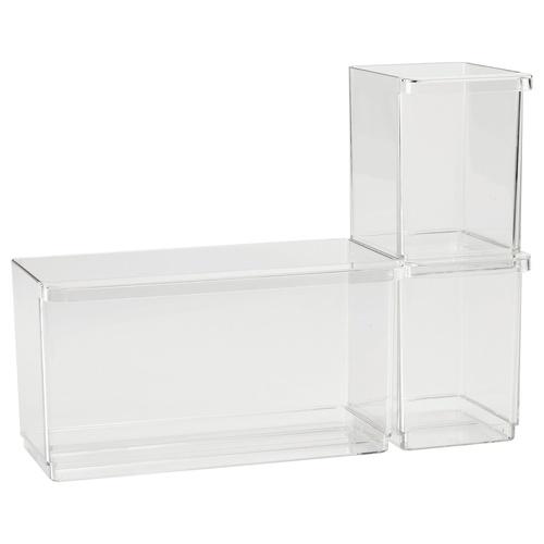 イケア（IKEA） 収納ボックス冷蔵庫用 3点セット 透明 m10610996