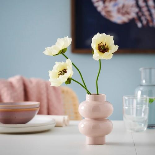 イケア（IKEA） 花瓶 ライトピンク 14cm m10637726 PARLHAGG
