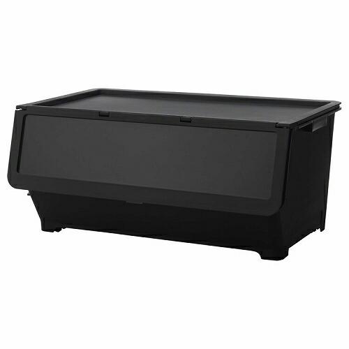 イケア（IKEA） ふた付きボックス ブラック 67x42x31cm m20339934