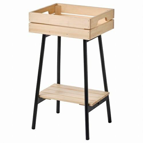 イケア（IKEA） プラントスタンド パイン材 ブラック 55cm m20426342