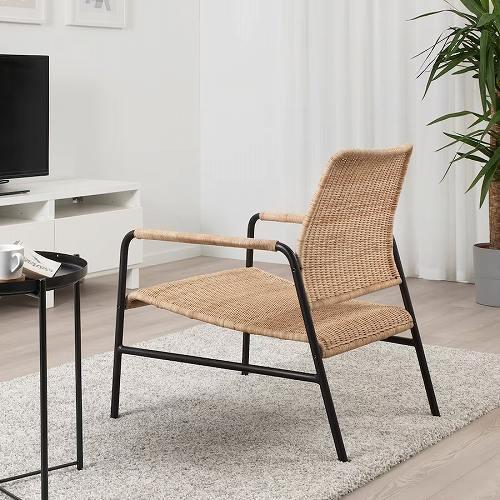 イケア（IKEA） パーソナルチェア 籐 チャコール m20442969 ULRIKSBERG