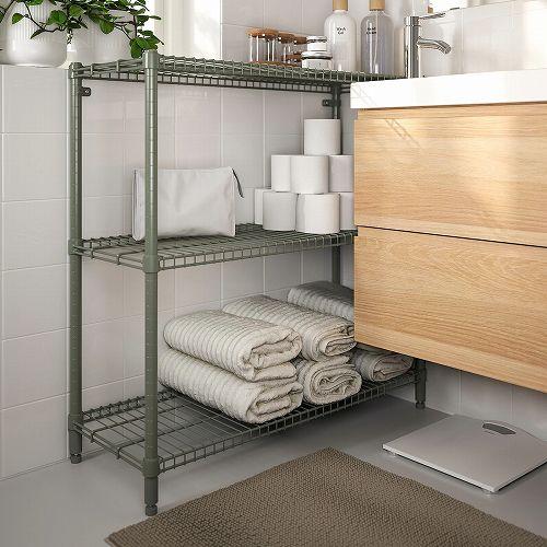 イケア IKEA シェルフユニット グレーグリーン92x36x94cm イケア IKEA シェルフユニット グレーグリーン92x36x94cm