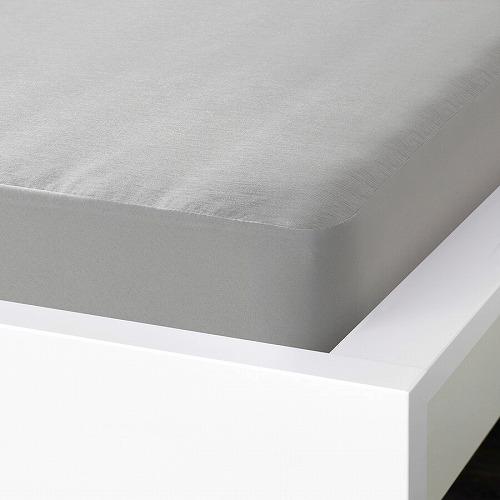 イケア（IKEA） ボックスシーツ グレー シングル 90x200cm m20491610