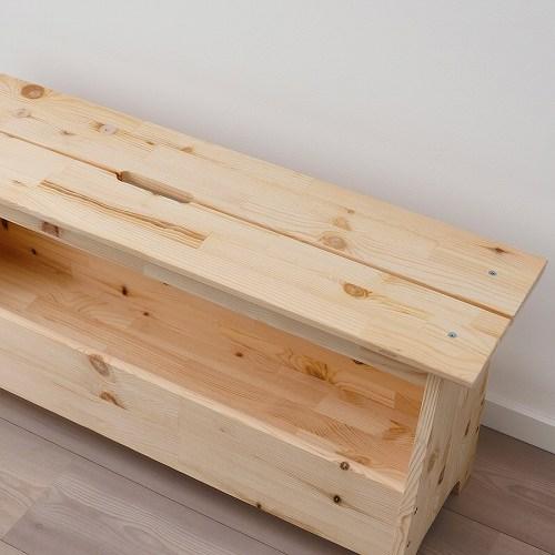 イケア（IKEA） ベンチ 収納付き パイン材 100cm m20501317 PERJOHAN