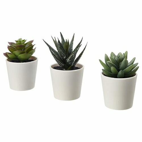 イケア（IKEA） 人工観葉植物 鉢カバー付き 室内 屋外用 Succulent 6cm 