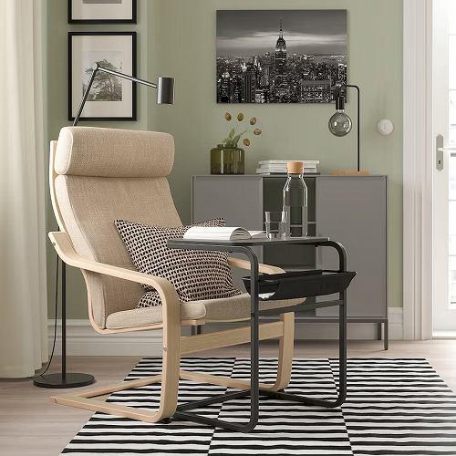 イケア IKEA サイドテーブル チャコール ダークグレー 53x50cm イケア IKEA サイドテーブル チャコール ダークグレー 53x50cm