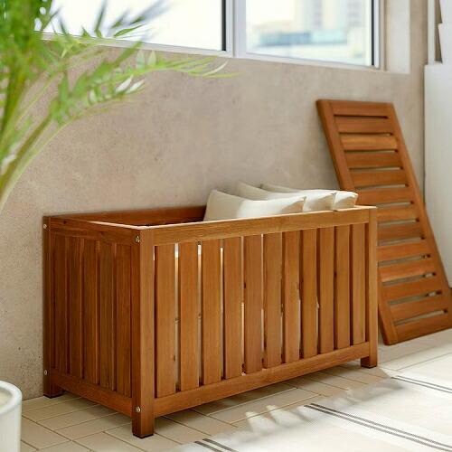 イケア（IKEA） 収納ボックス ライトブラウンステイン 室内 屋外用