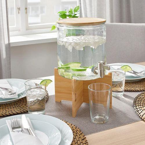 イケア（IKEA） イケアドリンクサーバー 竹 クリアガラス 4L m20539103