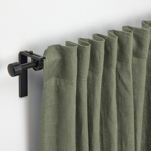 イケア（IKEA） カーテン1組 グレーグリーン 145x250cm m20552892
