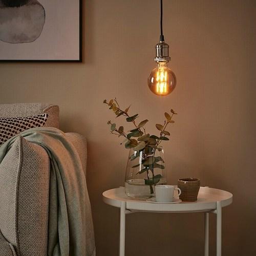 イケア（IKEA） LED電球 E26 150ルーメン 球形 グレークリアガラス