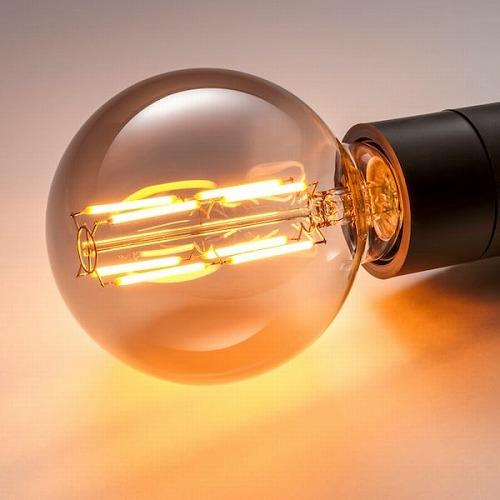 イケア（IKEA） LED電球 E26 150ルーメン 球形 グレークリアガラス