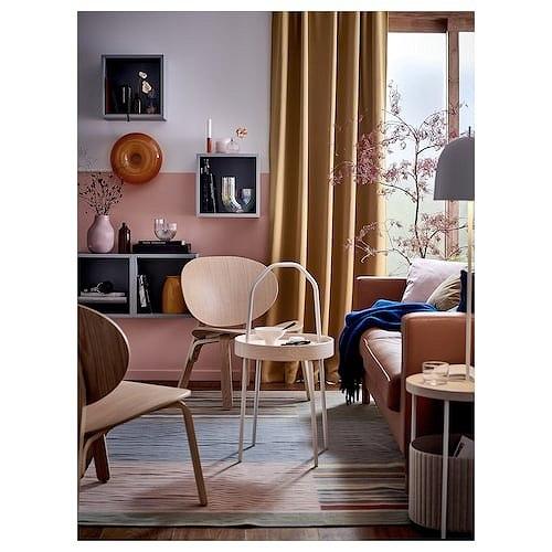 イケア（IKEA） 遮光ドレープカーテン ( わずかに透光 ) 1組 ベージュ