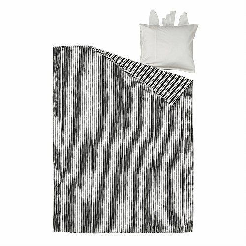 イケア（IKEA） 掛け布団カバー 枕カバー ブラック ホワイト シマウマ