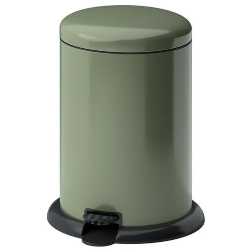 イケア（IKEA） ペダル式ゴミ箱 グレーグリーン 18l m20595392