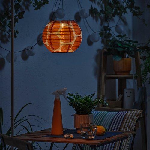 イケア（IKEA） ペンダントランプ ドット模様/太陽電池式 オレンジ