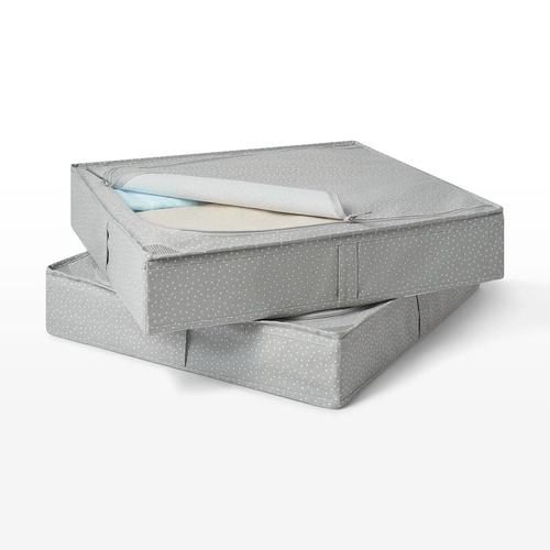 イケア（IKEA） ベッド下収納ボックス ライトグレー 57x60 cm 2 ピース