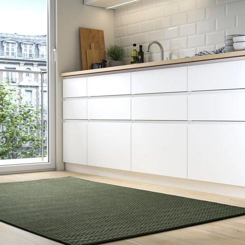イケア（IKEA） ラグ 平織り、室内/屋外用 ダークグリーン 120x180cm